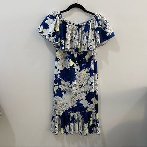 LULAROE CICI Blue Flowers XS